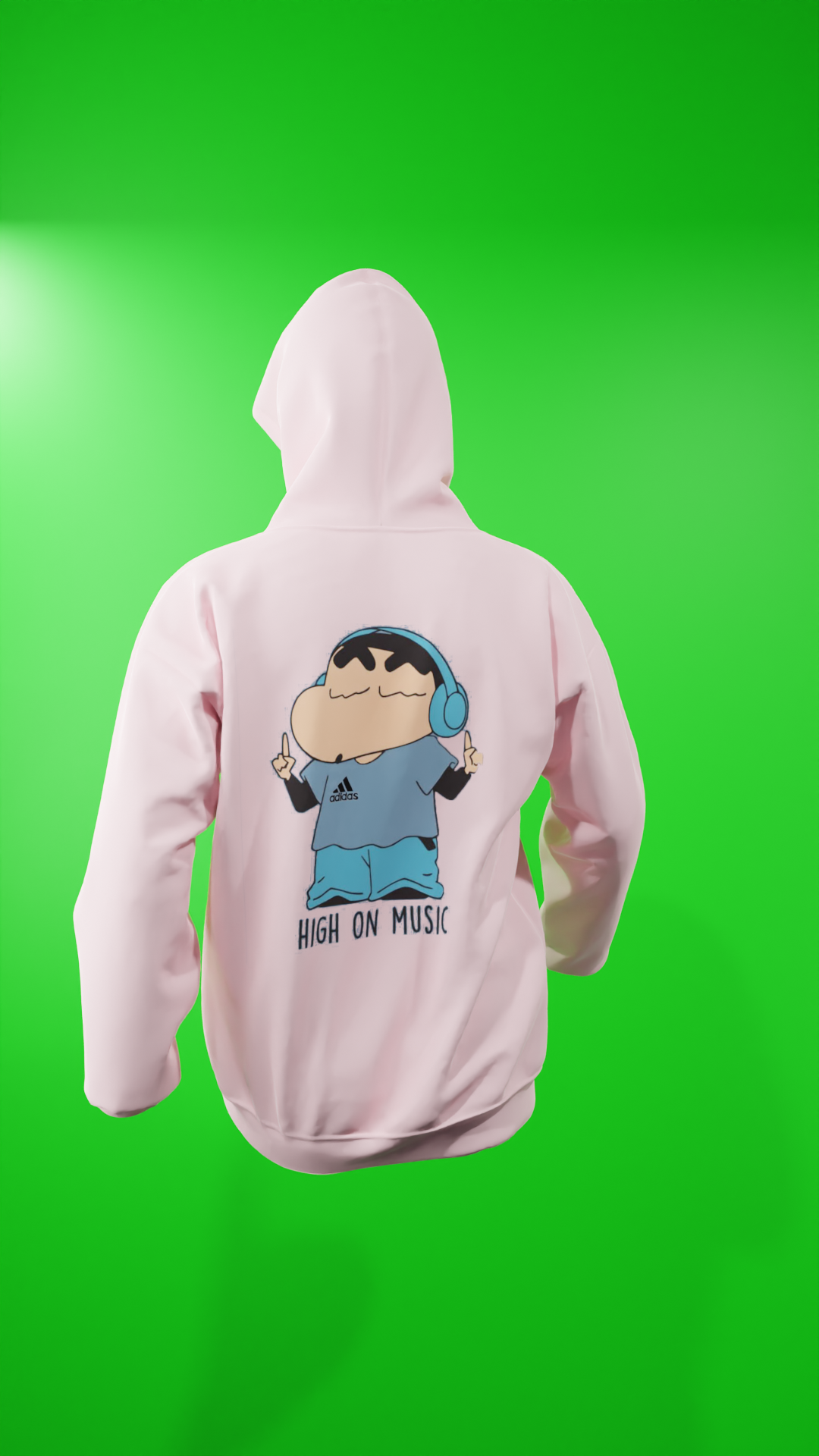 Hoodie - Shinchan With Headphones