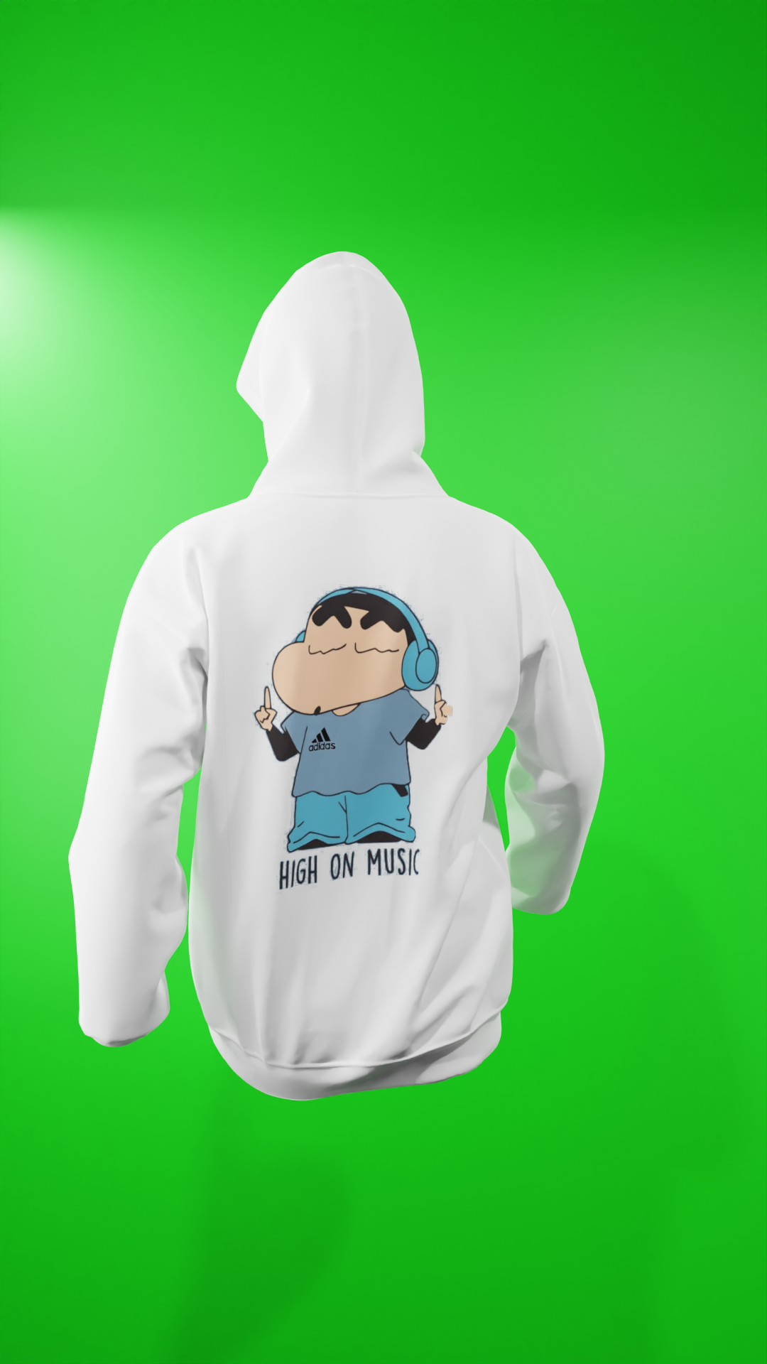 Hoodie - Shinchan With Headphones